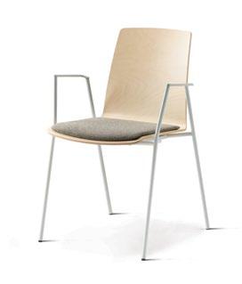 / D 580 H 838 / SH 444 / W 579 / D 580 Stacking 6606 & 6608: stack of 8 chairs: H = 1190 mm stacking  6605 Café and meeting chair wood Beech or oak legs, seat shell
