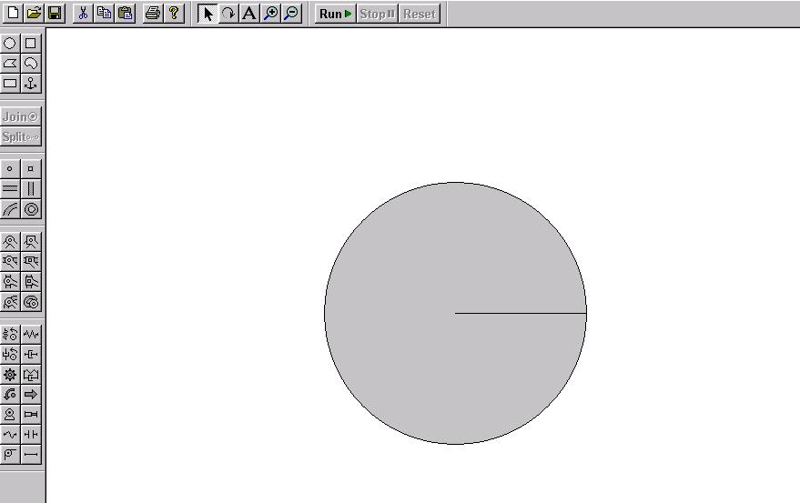 Working Model 2D: Tutorial 2 Example 11-10: A wheel with Diameter of 1.