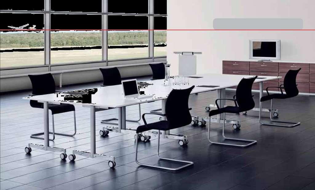 CONFERENCE TABLES Conference table 20200 Mobile conference table, foldable, with 4 dual-wheel casters (2 locking), tabletop