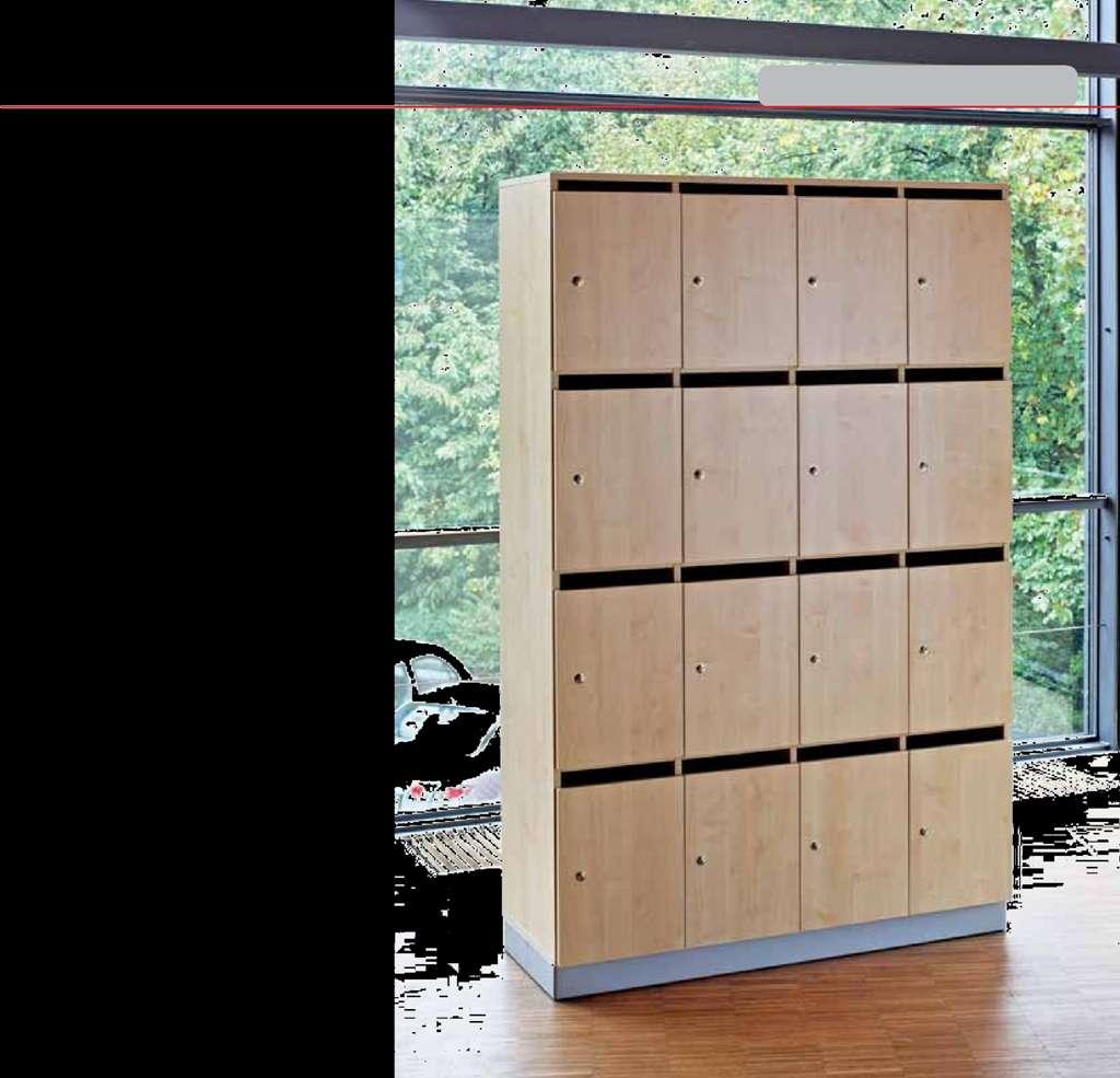 LOCKER CABINETS Hamburg Locker cabinets Hamburg Post locker cabinet 55735PS 16 separately lockable doors, 3 middle partitions, mail slots with additional collection shelves (with storage space in