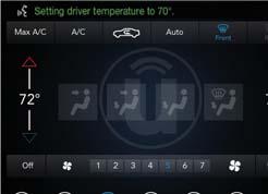TIP: Voice Command for Climate may only be used to adjust the interior temperature of your vehicle. Voice Command will not work to adjust the heated seats or steering wheel if equipped.