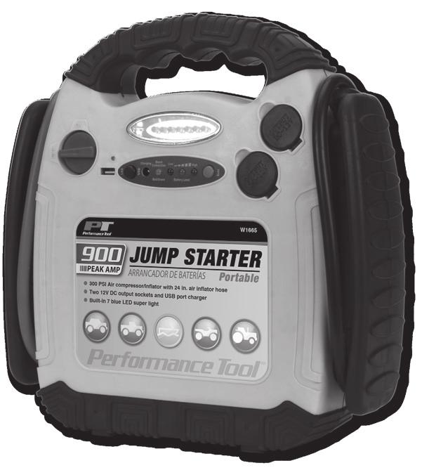 900 PEAK AMP PORTABLE JUMP STARTER Item Number W1665 OWNER S MANUAL WARNING It is the owner and/or operators responsibility to study all WARNINGS, operating, and maintenance instructions contained on