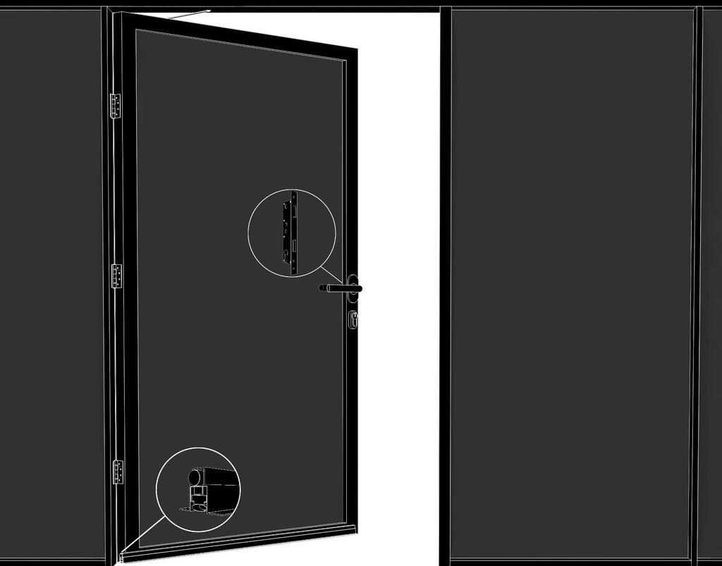 70 MM PROFILE DOORS CONCEALED DOOR CLOSER MORTISE LOCKS LEVER HANDLES / PULL HANDLES DROPDOWN