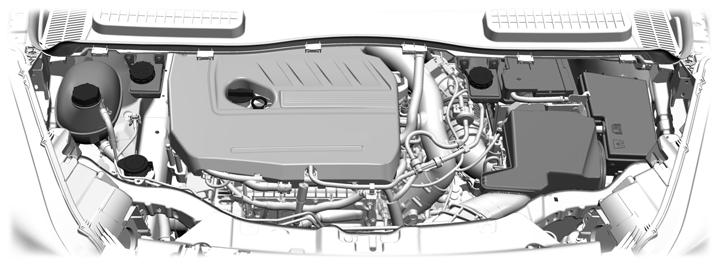 Maintenance UNDER HOOD OVERVIEW - 1.5L ECOBOOST A B C D E F G I H E190470 A B C D E F G H I Engine coolant reservoir * : See Engine Coolant Check (page 208).