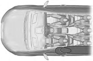 The airbag does not deploy in minor lateral and frontal crashes, rear crashes, or overturns. DRIVER KNEE AIRBAG E75004 The airbags are located over the front and rear side windows.