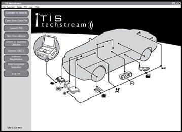 Connect the Techstream Notebook to the Vehicle s Diagnostic Port. j.