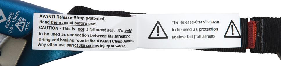 Marking The Release-Strap is labelled as follows: Serial no. Production year Web Site Phone number Warning!