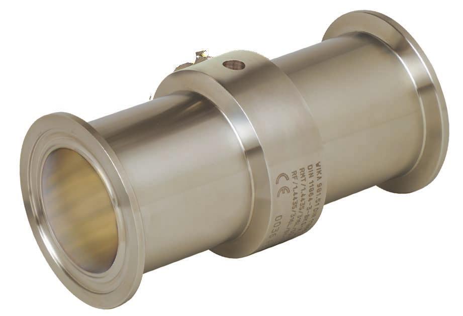 Diaphragm seals In-line diaphragm seal with sterile connection For sanitary applications Model 981.51, aseptic connection per DIN 11864 WIKA data sheet DS 98.