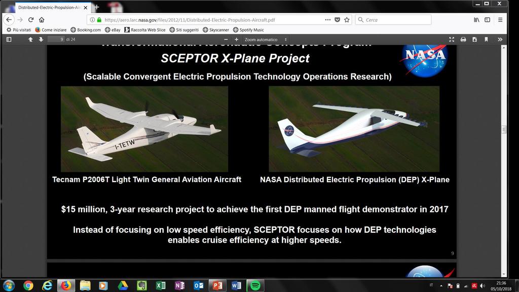 Scalable Convergent Electric Propulsion Technology Operations Research (SCEPTOR) NASA Sceptor X-plane