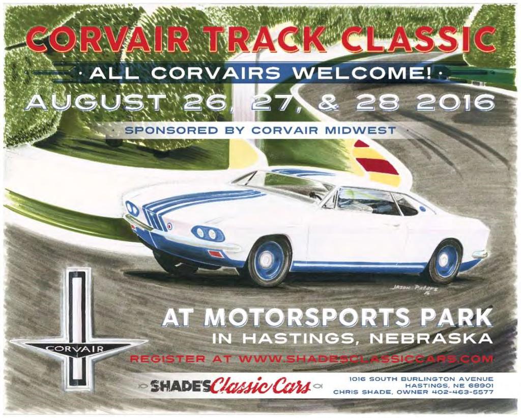 C.O.C.A. MONTHLY NEWS August, Page 15 Corvair Shades track racing in August To acquire more information about MPH visit... www.racemph.