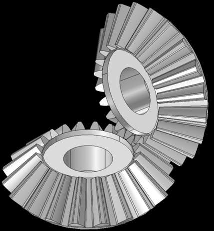When intersecting shafts are connected by gears, the pitch cones (analogous to the
