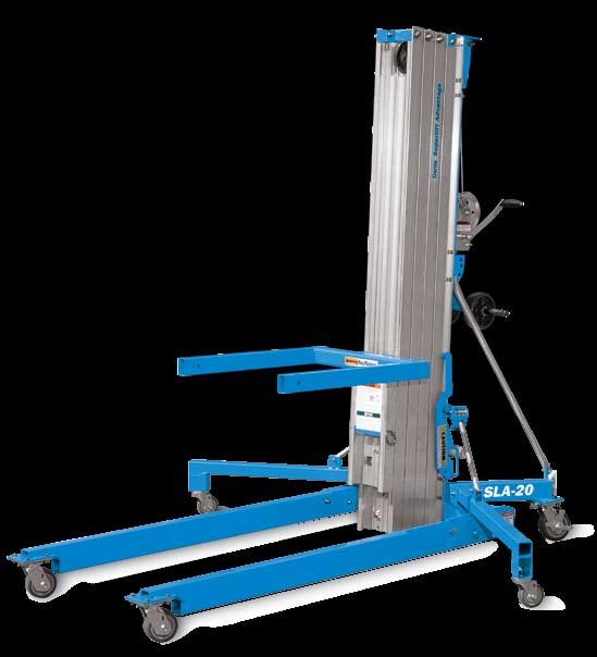 Powerful Choices The Genie Superlift Advantage is a manually operated material lift with multiple base, winch and load handling options to create just the lift you need.