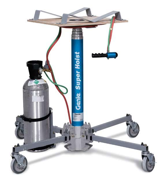 The Original Portable Hoist Genie Industries began in 1966 with the original Genie Hoist a unique portable pneumatic lift that was so successful, it launched the development of a full range of