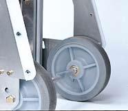 Stair Handling Built-in stair glides above the rear tyres provide easy handling over
