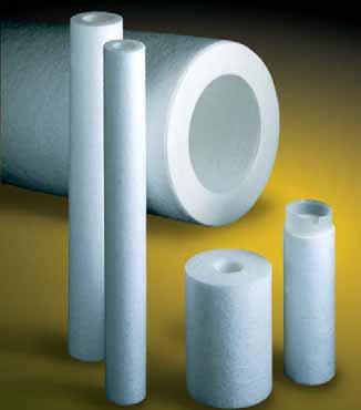 CUSTOM FILTER CARTRIDGE PRODUCTS CMMF Melt-blown microfiber cartridges are manufactured from FDA compliant, NSF certified, 100% polypropylene microfiber.