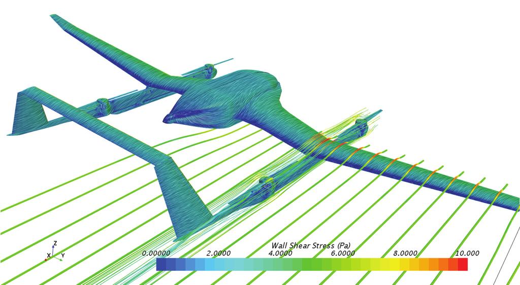Figure 4-3 - Flow Visualization - 0 AoA 4.2 Flight Performance Due to low weight and even lower drag, the payload-range figures are exceptional.