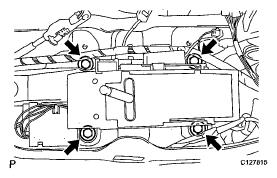 Fig. 159: Identifying Floor Shift And Bolts b.