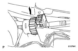 Fig. 171: Identifying Nut Of Control Cable b. Install the control cable onto the shift lever retainer.