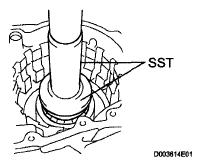 SST 09649-17010 NOTE: Press-fit the bearing inner race until it contacts the counter drive gear. Do not apply excessive pressure. Fig.