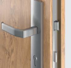 threshold Three 3-part hinges Four anti-thrust bolts OPAL or SAFE handles LOB or WILKA