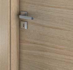 Door leaf surface is secured with ecological water varnishes, hardened in UV technology (semi-matt). Perforated chipboard core available at additional charge.