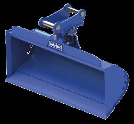 Tilt bucket Ditch-cleaning bucket Pivoting ditch-cleaning bucket The pivoting ditch-cleaning bucket from Lehnhoff for
