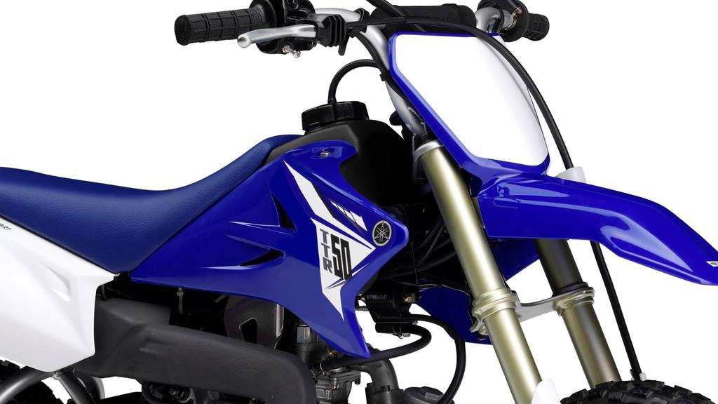 YZ-inspired racing-blue bodywork With its bold racing-blue bodywork and seat, the 's styling has been inspired by our larger MXGP-winning motocross bikes.