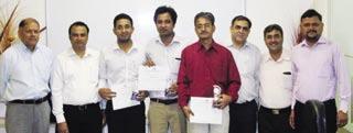 Performance Awardees (L-R): KR Varma, RC Jha, Aditya Milind Taware, Abhijeet