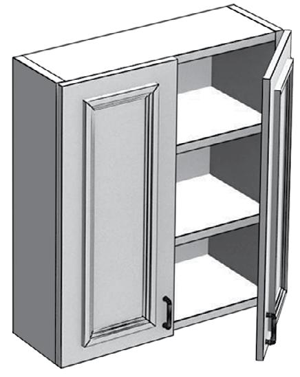 Corner cabinets excluded. Specify depth after code, i.e. B1D3034-RD15 Please note: base & tall cabinet shelves are set back from front of box 2 1/2 (i.e. TU3090-RD9 has a shelf 2 1/2 less than box).
