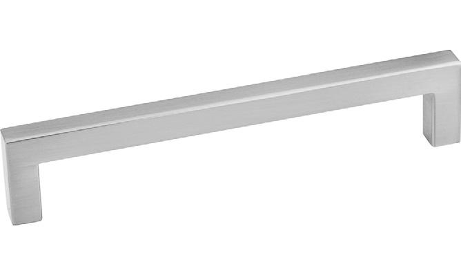 SQUARE BAR PULL, POLISHED CHROME 137mm overall length square bar pull. Holes are 128mm center-to-center. Packaged with two 8/32 X 1 screws.