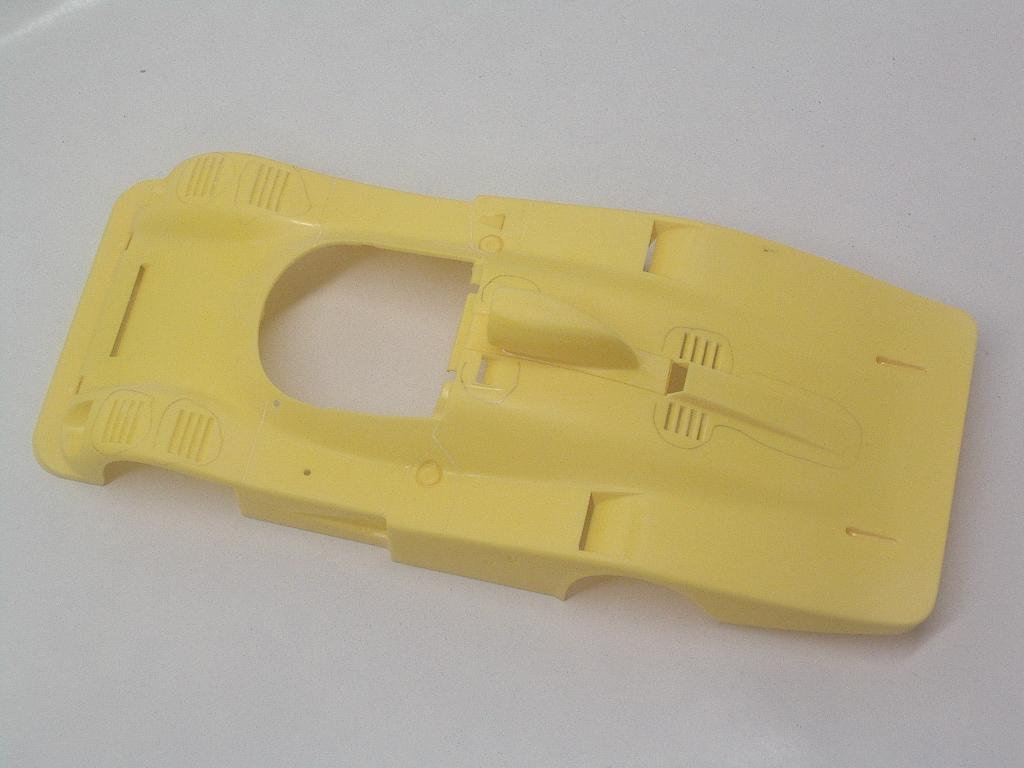 Figure 1 - Original body showing areas that will be modified The small vent holes were filled with pieces of 0.6 mm (0.025 ) diameter styrene rod.
