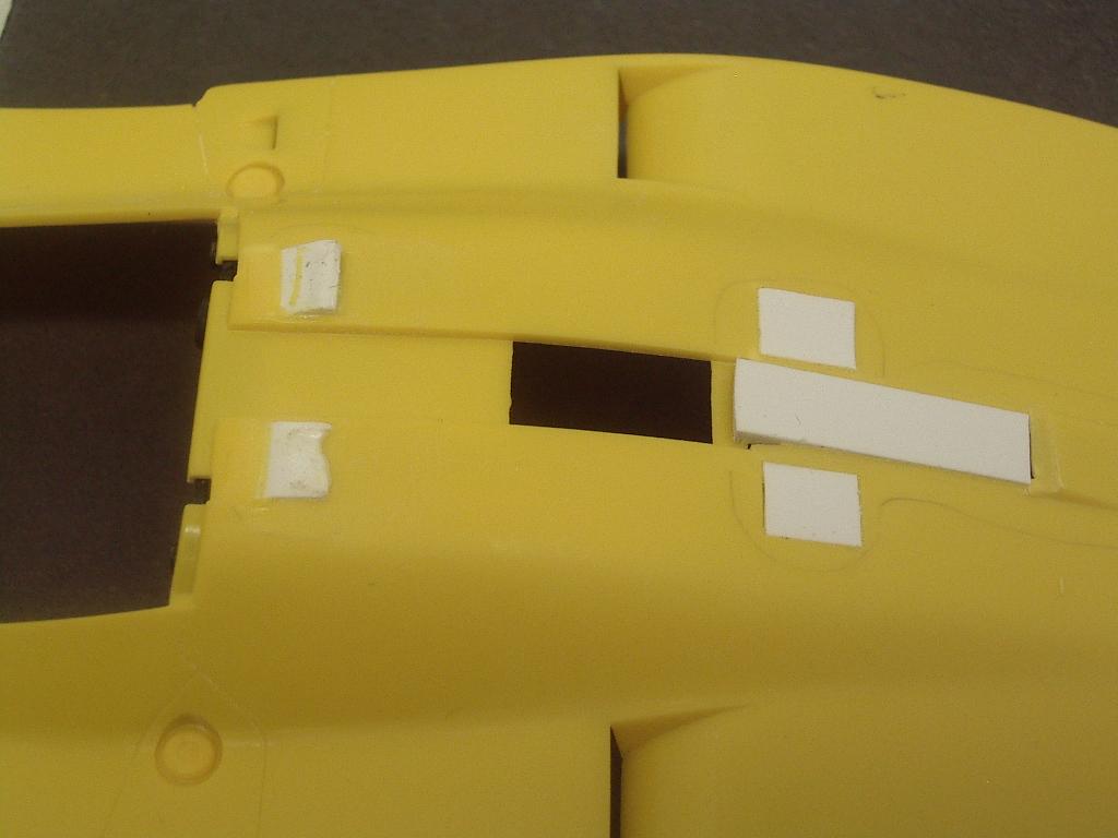 Figure 4 Rear body vents filled in The rear wing mounts had the