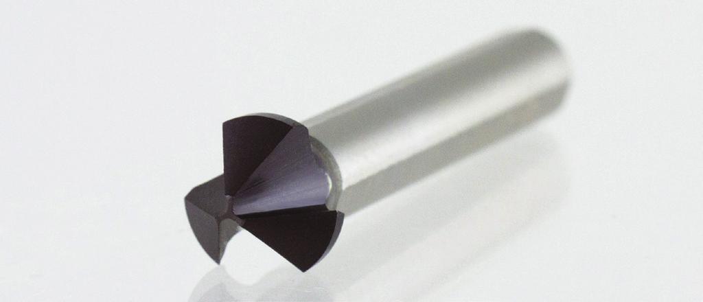 Taper and deburring countersinkers "QUIKut" (DIN 335) type Thanks to a new, innovative production process, it is possible to generate a significantly larger clearance angle on the countersink QUIKut