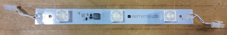 Luminaire Description: Catalog Number: Lamp: Mounting: Ballast/Driver: LED Board Equiflux LED Graphics Display Light-12" EL-24V-EQUI-6500-12-1055 Three white LEDs with patterned plastic optics below