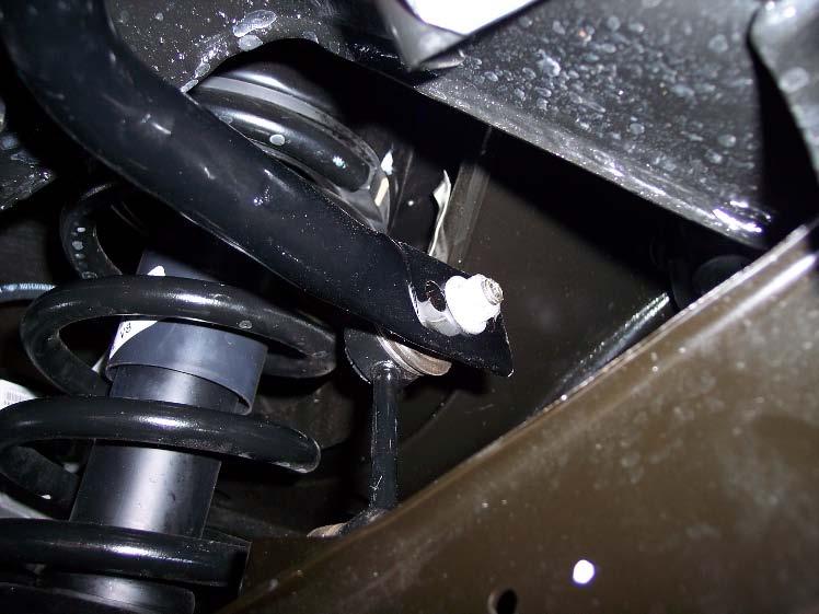 When reinstalling the stock bushing bracket nuts, please use the provided washers from your hardware kit.