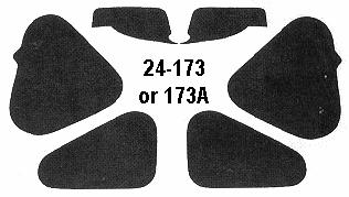 00 R 20-153 Glove Box SCREWS, Set includes screws for hinge, box, door stop, & lock retainer 3.50 R 23-126 Glove Box Door BUMPER, (in dash, 2 req.) Ea.