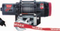 9hp motor, 15 m [50'] of 5 mm [ 3 /16"] wire rope, an ergonomically designed clutch knob, mechanical brake,