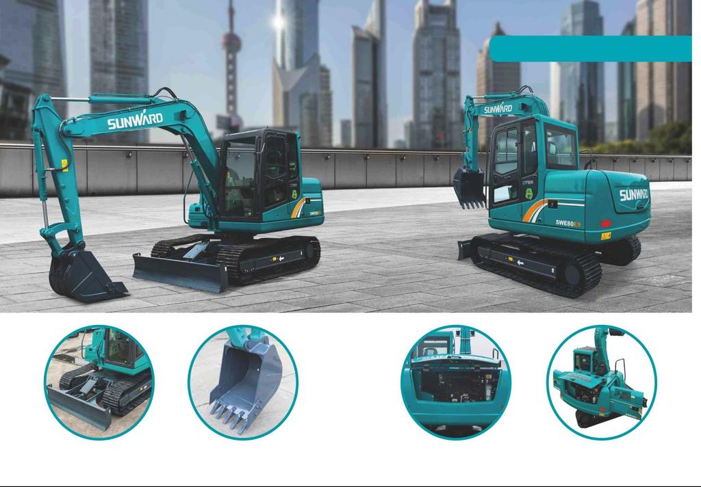 A perfect machine for urban construction and an expert on efficient and energy conservation Harmonious, beautiful and classy Standard with bulldozer shovel, wider lower frame with stable chassis, and