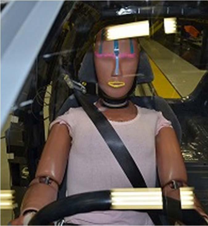 Test Matrix Difference of seatbelt path Test 1 (Upper)