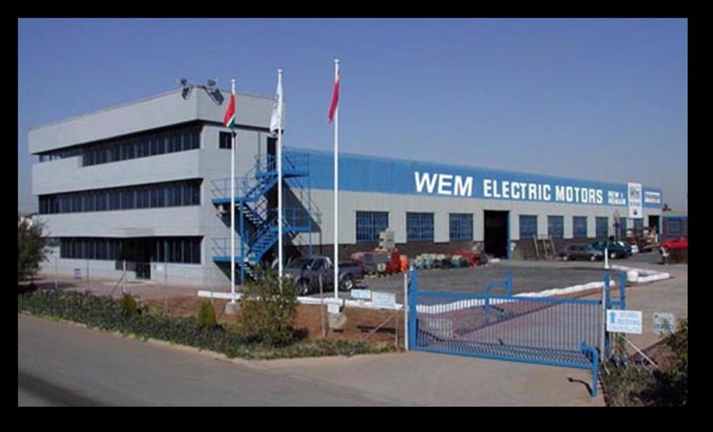 History and Introduction WEM Electric Motors and Drives (Pty) Ltd was founded in October 1988, under the name Indusquip Marketing cc.