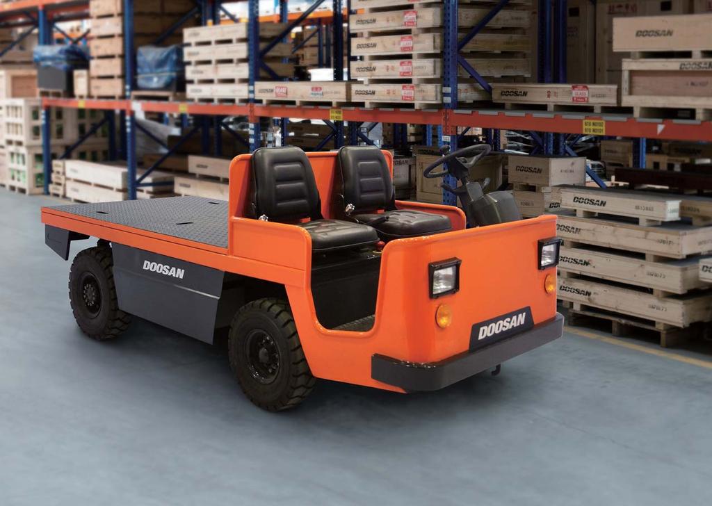 Move Heavy Loads Efficiently Doosan s Model BBC 23 & 28 Burden Carriers are designed to move people and heavy loads efficiently and safely through manufacturing and warehouse environments.
