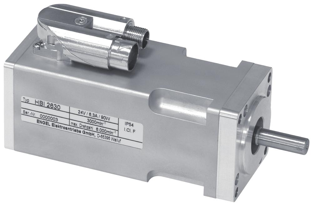 HBI 26 Integrated Three-phase Synchronous Drive positioning capability up to 16 Watts rated output power with linear hall sensor system with or without parking brake Motor type Dimension L HBI 263
