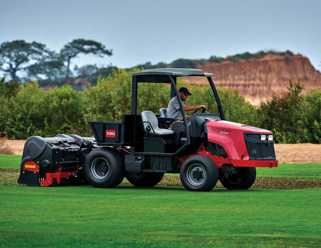 OUTCROSS 9060 OUTSMART. The Outcross 9060 is the only machine of its kind to be purpose built for the management of fine turf.