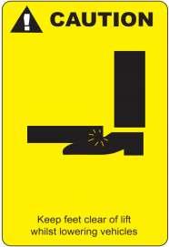 lowering vehicle Clear area if