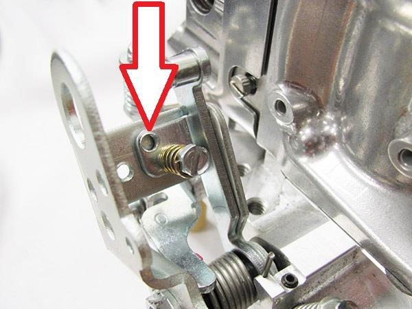 On engines that idle below 1,000 RPM, set the primary throttle plates open to the.020 (square) as described above, but the secondary throttle plates should be set to the bottom of the transfer slot.
