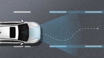 system visually warns you of traffic in the blind spot area.