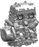The Long Block Type can be differentiated according to the water pump outlet. See Chapter 00 Crankcase 0 Case.