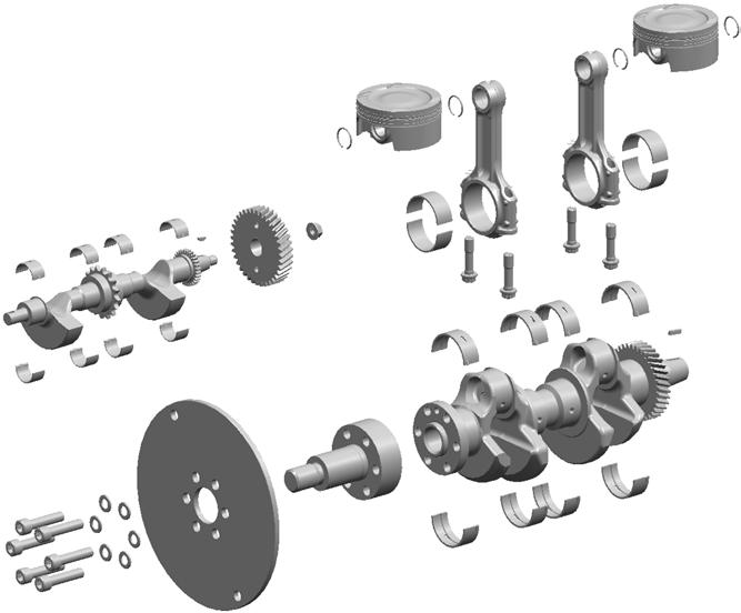 00 Crank Drive Pos. : Always replace pistons in pairs. Don t mix pistons with varying part no. order in pairs order in pairs 0 (0) 0 (0) order in pairs Pos.