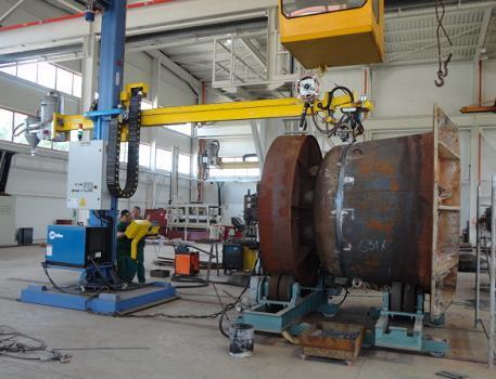 stand - rotator Loading capacity 30 tones Diameter of welded cylinders Ø 580 - Ø 4500 mm Welding
