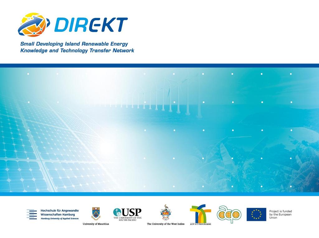 Project DIREKT 4th meeting Mauritius 12 16 April 2011 Biofuels in Fiji and the